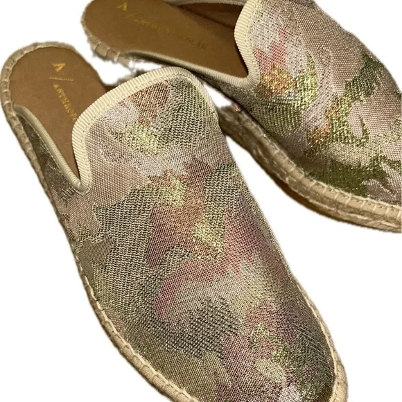 Anthropologie Glittered Camo Espadrilles Size 6.5 - Picture 6 of 8